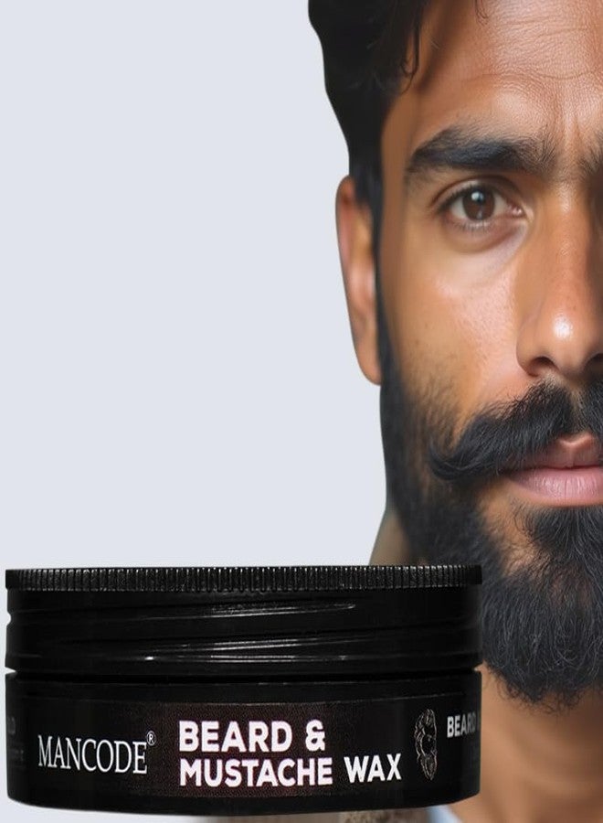 MAN CODE Mancode Beard & Mustache Wax for Men - Strong Hold & Long Lasting Styling | Enriched with Natural Ingredients | Tames Frizz, Adds Shine & Shapes Beard | Non-Sticky Grooming Wax - 50ml - Image 1